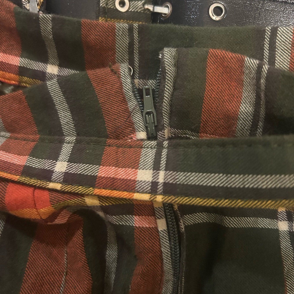 Modcloth Tartan A-Line Skirt - Red and Green - Picture 3 of 6
